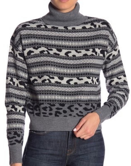 John + Jenn Sweaters - John + Jenn Fair Isle Turtleneck